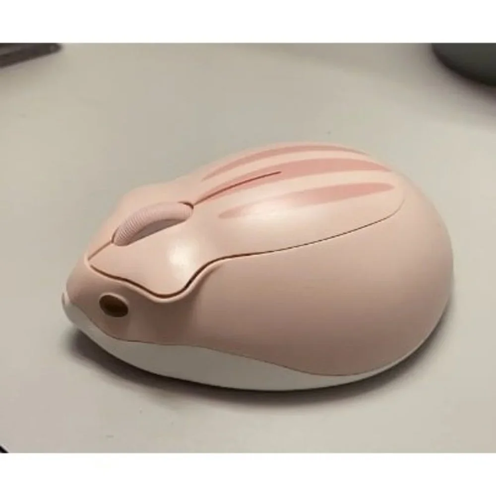 New 2.4GHz Wireless Mouse Cute Hamster Shape Less Noice Portable Mobile